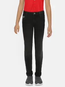 Pepe Jeans Boys Black Slim Fit Mid-Rise Clean Look Jeans