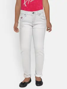 Pepe Jeans Girls Grey Skinny Fit Mid-Rise Clean Look Stretchable Jeans