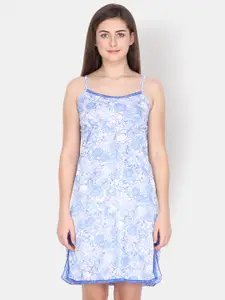 Klamotten Blue & White Printed Nightdress