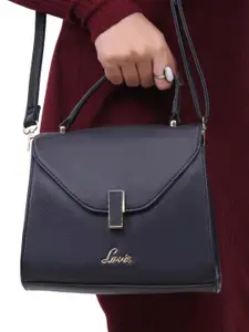 Lavie Gypsy Women Black Solid Structured Flap Satchel Handbag
