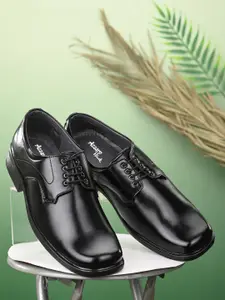 Azzaro Black Azzaro Men Black Solid Formal Derby Shoes