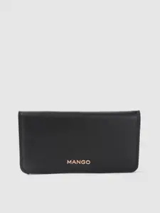 MANGO Women Black Solid Two Fold Wallet