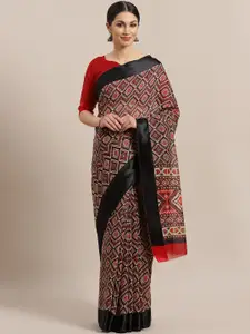 Saree mall Maroon & Beige Printed Saree