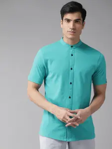 Hubberholme Men Blue Regular Fit Solid Casual Shirt