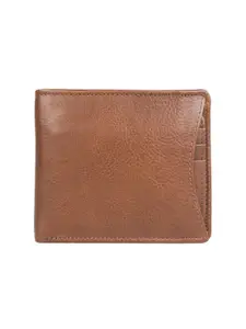 Hidesign Men Tan Brown Solid Leather Two Fold Wallet