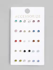Accessorize London Women Set of 15 Circular Studs