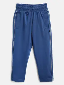 PROTEENS Boys Navy Blue Solid Track Pants