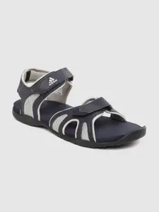 ADIDAS Men Navy Blue & Grey Solid Bentton II Sports Sandals
