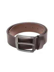 Kara Men Brown Solid Leather Belt