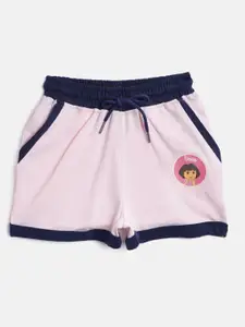 toothless Girls Pink Dora Solid Regular Fit Shorts