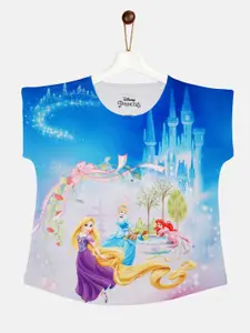 YK Disney Girls Blue & Purple Disney Princess Rapunzel Print T-shirt