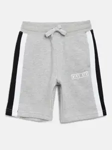 Nike Boys Grey Melange & Black Solid Air Sports Shorts