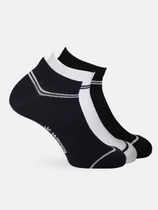 WROGN Men Pack of 3 Brand Logo Patterned Ankle Length Socks