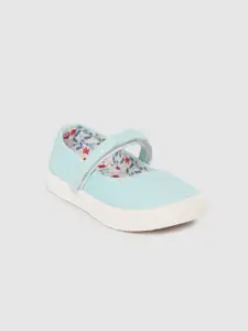 YK Girls Sea Green Solid Mary Janes