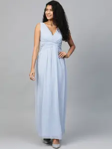 DOROTHY PERKINS Women Blue Solid Maxi Dress