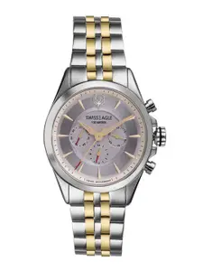 Swiss Eagle Men Grey Analogue Watch SE-9164-22