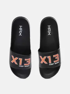 HRX by Hrithik Roshan Men Black & Orange Sports Sandal
