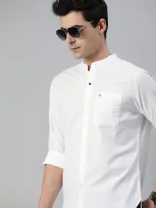 WROGN Men White Slim Fit Casual Shirt