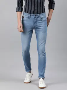 WROGN Men Blue Slim Fit Mid-Rise Clean Look Stretchable Jeans