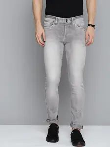 HIGHLANDER Men Grey Regular Fit Mid-Rise Clean Look Stretchable Jeans