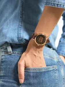 TEAL BY CHUMBAK Women Brown Analogue Watch With Bracelet Set 8907605098703