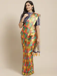 Saree mall Multicoloured Checked Saree