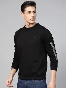 Allen Solly Sport Men Black Solid Sweatshirt