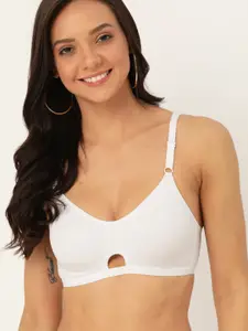 DressBerry White Solid Non-Wired Non Padded Everyday Bra PM-SC-TN-01
