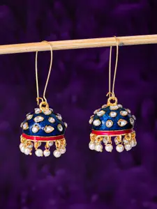 Sukkhi Gold-Plated Dome Shaped Jhumkas