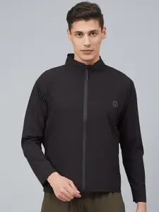 Chkokko Men Black Solid Running Sporty Jacket