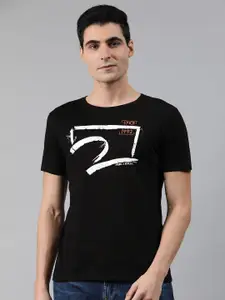 SPYKAR Men Black Solid Round Neck T-shirt