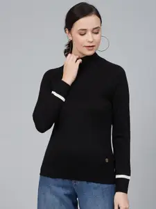 Cayman Women Black Solid Pullover