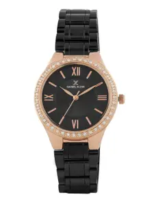 Daniel Klein Women Black Textured Analogue Watch DK.1.12407-3