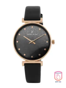 Daniel Klein Women Black Embellished Analogue Watch DK.1.12432-5