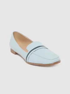 Mast & Harbour Women Blue Solid Loafers