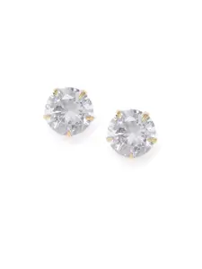 YouBella Gold-Plated Stone-Studded Contemporary Studs