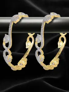 YouBella Set of 2 Gold-Plated Stone-Studded Bangles