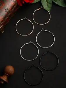 YouBella Set of 3 Circular Hoop Earrings