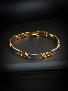 Sukkhi Sukkhi Men Gold-Plated & Silver-Toned Alloy Antique Link Bracelet