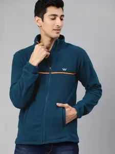 Wildcraft Men Teal Blue Solid Sweatshirt