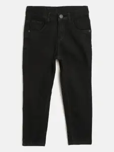 Gini and Jony Boys Black Regular Fit Mid-Rise Clean Look Jeans