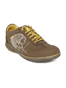 Red Chief Men Brown Genuine Leather Casual Shoes
