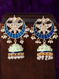 Sukkhi Gold-Plated Crescent Shaped Chandbalis