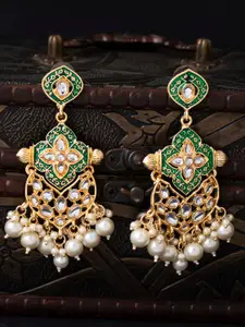Sukkhi Gold-Plated Contemporary Chandbalis