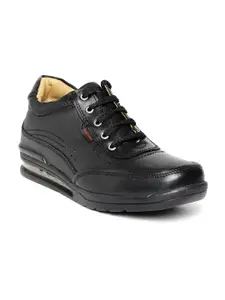 Red Chief Men Black Genuine Leather Casual Shoes