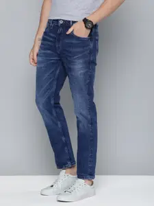 Mast & Harbour Men Blue Slim Fit Mid-Rise Clean Look Stretchable Jeans