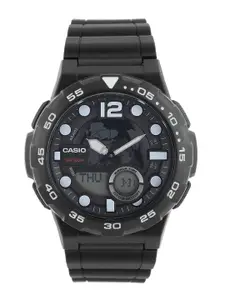 Casio Youth Combination Men Black Analogue and Digital watch AD204 AEQ-100W-1AVDF