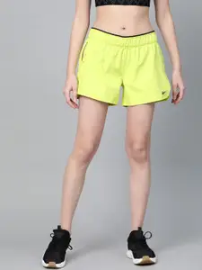Reebok Women Neon Yellow Solid Training United By Fitness Epic Shorts