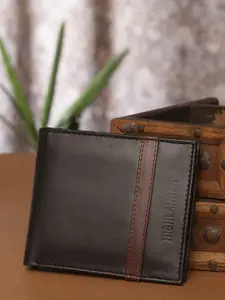 HIGHLANDER Men Black Solid Two Fold Wallet