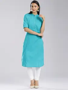 W Turquoise Blue Kurta